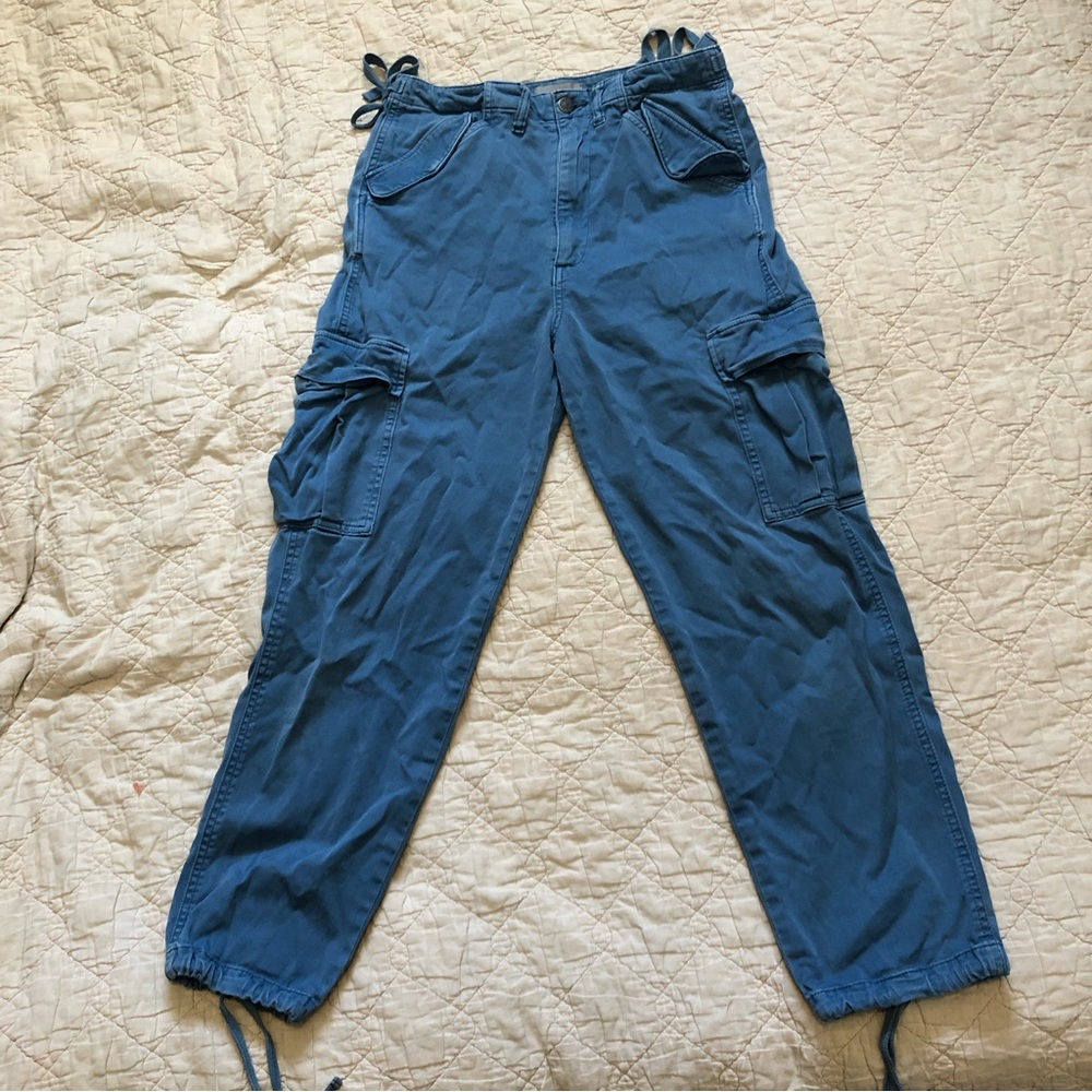 Boyish Jeans brand indigo ankle tie cargo pants